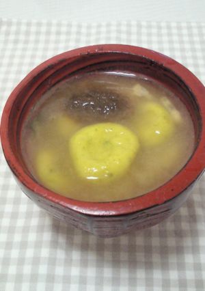 かぼちゃの白玉みそ汁-レシピのメイン写真