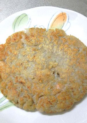 蓮根のお焼き・ちりめんじゃこ＆エビ入り-レシピのメイン写真