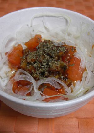 アナゴとトマトのイタリアン丼-レシピのメイン写真
