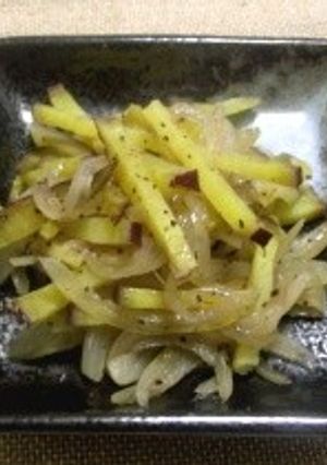 さつまいもと玉ねぎの炒め蒸し-レシピのメイン写真