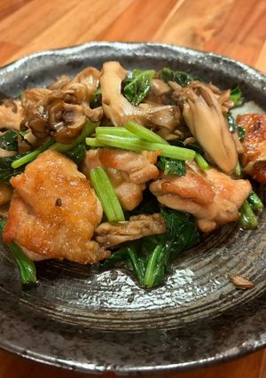 【夕飯に♪】鶏もも肉と舞茸の和風炒め-レシピのメイン写真