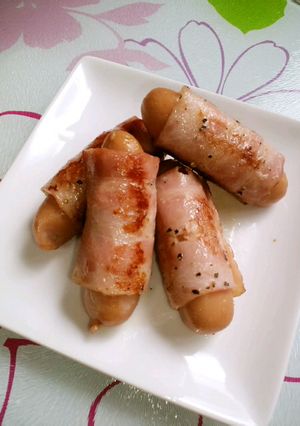 お弁当にも♪ベーコン巻きウィンナー-レシピのメイン写真