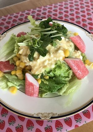 タルタルドレッシングで野菜サラダ-レシピのメイン写真