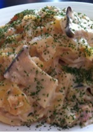 ベーコンとジャガイモたらこクリームパスタ-レシピのメイン写真