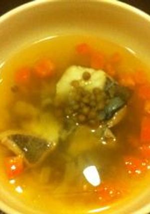 白身魚とレンズ豆(レンティル)のスープ-レシピのメイン写真