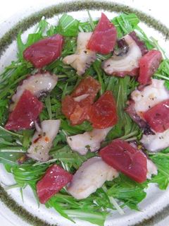 マグロとたこのカルパッチョ風サラダ-レシピのメイン写真