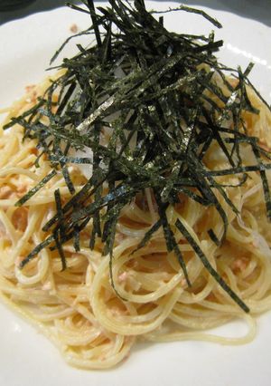 ｢焼きさけあらほぐし」ｄｅ鮭マヨスパ-レシピのメイン写真