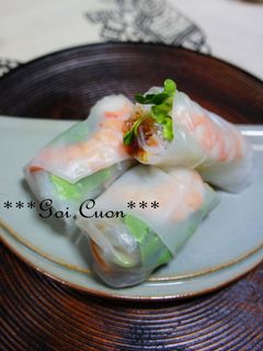 梅干し+青じそジュレの生春巻き-レシピのメイン写真
