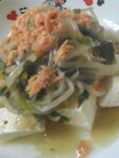 お豆腐の鮭野菜あんかけ-レシピのメイン写真