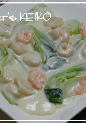 【農家のレシピ】チンゲンサイのクリーム煮-レシピのメイン写真