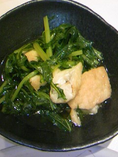 水菜とあげのあっさり煮物-レシピのメイン写真