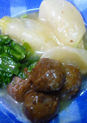 カブと炸肉丸子(肉団子)のやわらか煮-レシピのメイン写真