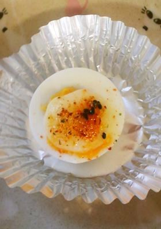 お弁当に♪ゆで卵の七味マヨ焼き-レシピのメイン写真