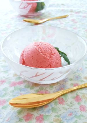 ストロベリーフローズンヨーグルト-レシピのメイン写真