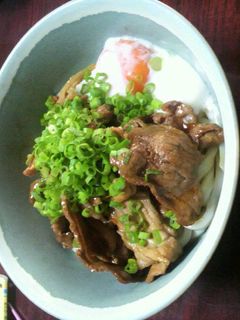 簡単!!絶品*温玉肉うどん-レシピのメイン写真