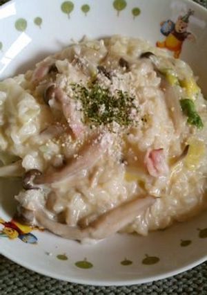 白菜ときのこのクリームチーズリゾット-レシピのメイン写真