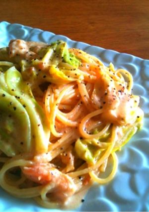 ☆エビとキャベツのトマトクリームパスタ☆-レシピのメイン写真