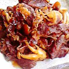 รูปของ 牛肉としめじの時雨煮