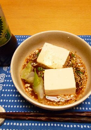 青じそだれde湯豆腐-レシピのメイン写真