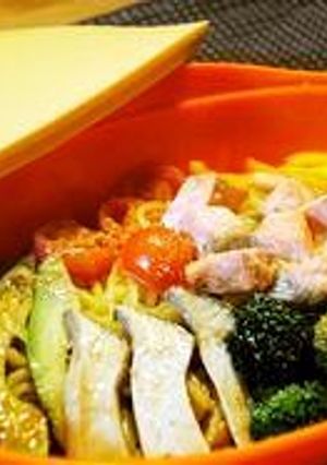 シリコンスチーマーで簡単蒸し麺☆-レシピのメイン写真