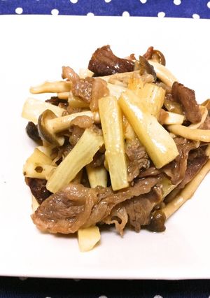 簡単味付け♪牛肉と野菜の青じそバター炒め-レシピのメイン写真