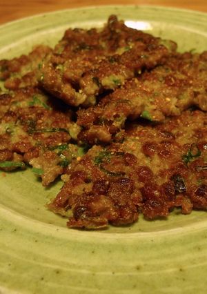 納豆と豚ひき肉のまぜ焼き-レシピのメイン写真