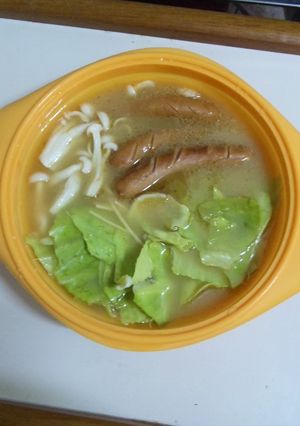 シリコンスチーマーで煮込み?ラーメン-レシピのメイン写真