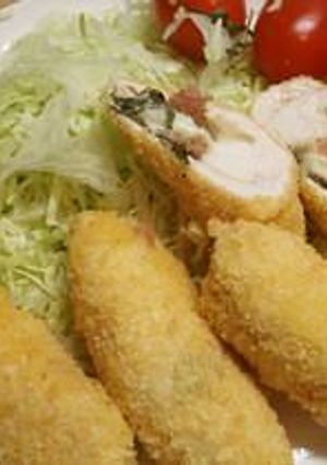 トースターde鶏むね肉の梅しそチーズカツ-レシピのメイン写真