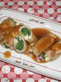 春菊の肉巻き-レシピのメイン写真
