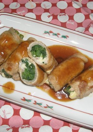 春菊の肉巻き-レシピのメイン写真