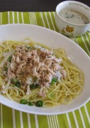リケン青じそドレッシングで和風パスタ-レシピのメイン写真