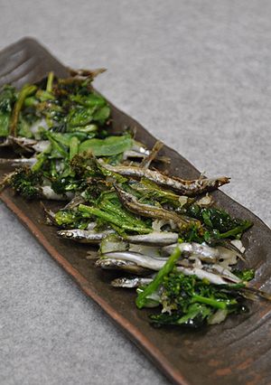 いかなごとアスパラ菜のかき揚げ-レシピのメイン写真