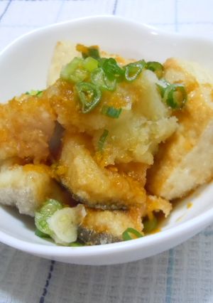 揚げ豆腐と鱈から揚げ青じそドレッシングで-レシピのメイン写真