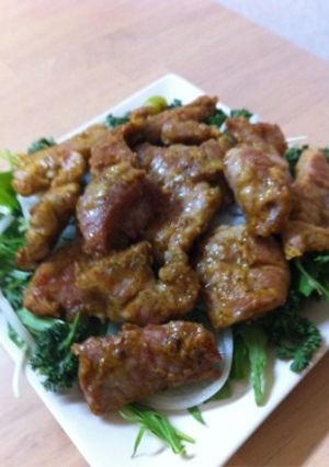 塩豚もも肉のカレー粉焼き-レシピのメイン写真