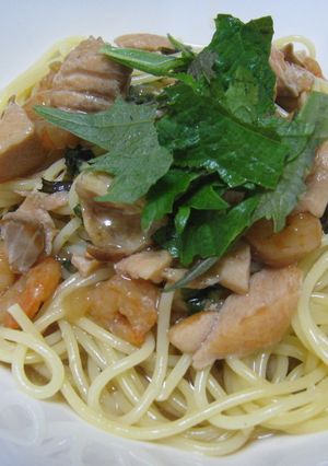 鮭とエビの和風スパゲティー-レシピのメイン写真