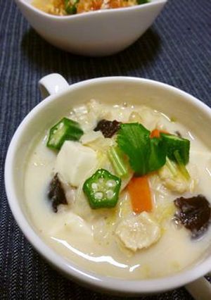 味付け簡単！和風豆乳スープ-レシピのメイン写真