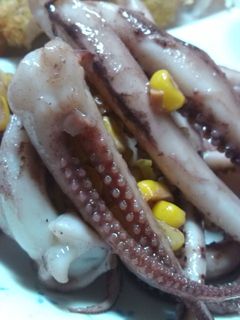 ★コーンとイカゲソの醤油バター炒め★-レシピのメイン写真