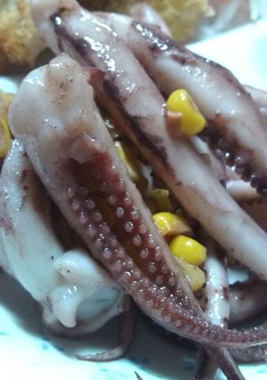 ★コーンとイカゲソの醤油バター炒め★-レシピのメイン写真