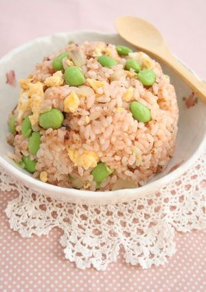 枝豆と明太子のマヨネーズ炒飯～乙女色～-レシピのメイン写真