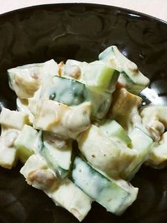 きゅうりとちくわの納豆サラダ-レシピのメイン写真