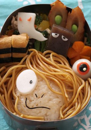 キャラ弁＊焼きそばでゲゲゲの鬼太郎-レシピのメイン写真