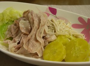 豚肉の簡単蒸ししゃぶ★さつまいもが美味-レシピのメイン写真
