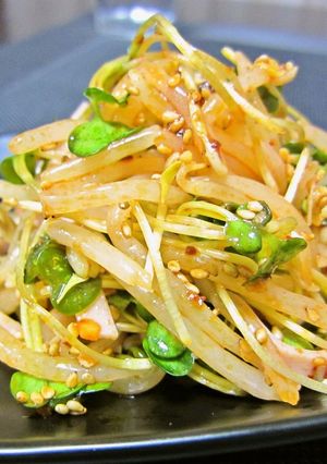 食べラーで☆ピリ辛もやしのナムル-レシピのメイン写真