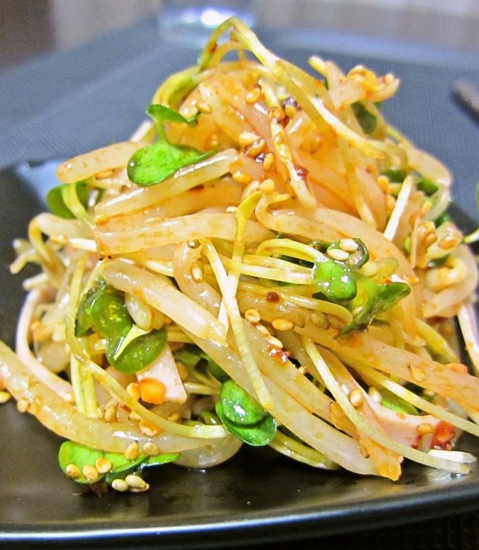 食べラーで☆ピリ辛もやしのナムル by LOVELOHA 【クックパッド】 簡単