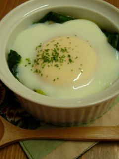 チーズとろ~り♪ほうれん草ココット-レシピのメイン写真