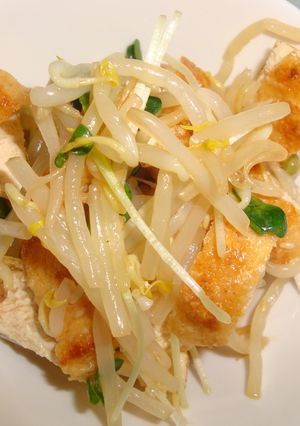 もやし＆焼きうす揚げのあえ物-レシピのメイン写真