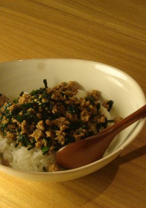 簡単☆ひき肉とニラの丼-レシピのメイン写真