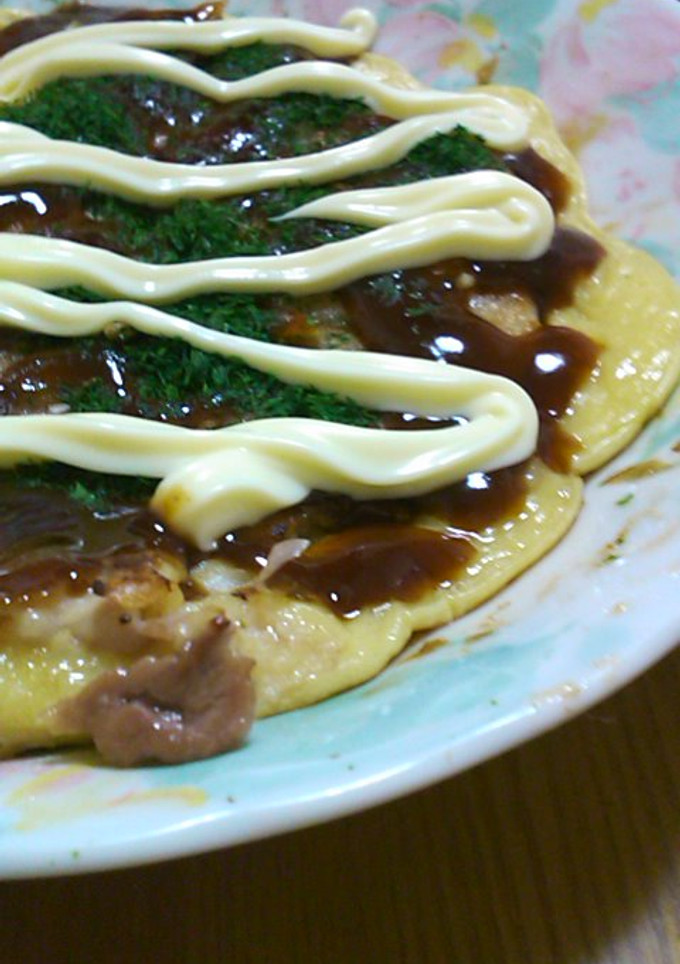 ふわ♡シャキ！白菜ともやしのお好み焼き-レシピのメイン写真