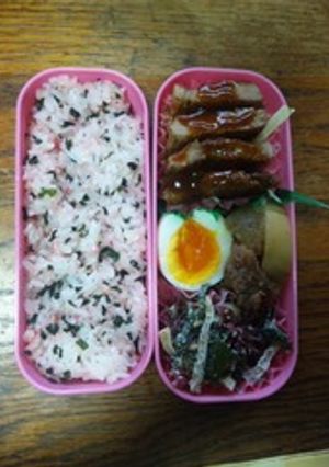 簡単ポークチャップ弁当-レシピのメイン写真