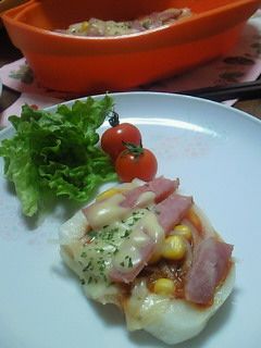 シリコンスチーマーでお餅ピザ-レシピのメイン写真